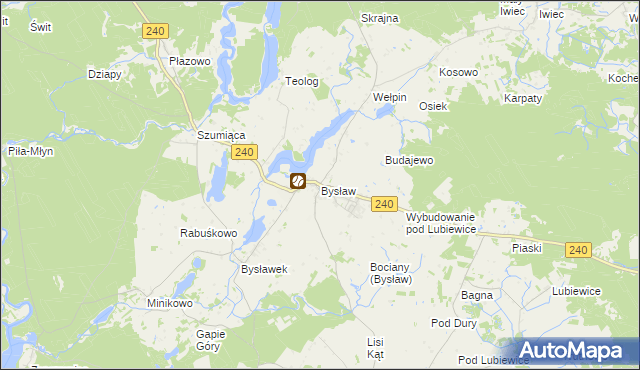 mapa Bysław, Bysław na mapie Targeo