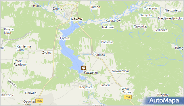 mapa Chańcza, Chańcza na mapie Targeo