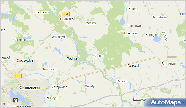 mapa Chełpa, Chełpa na mapie Targeo