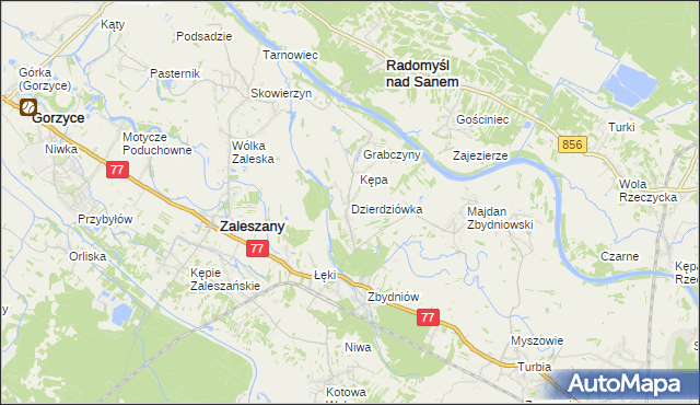 mapa Dzierdziówka, Dzierdziówka na mapie Targeo