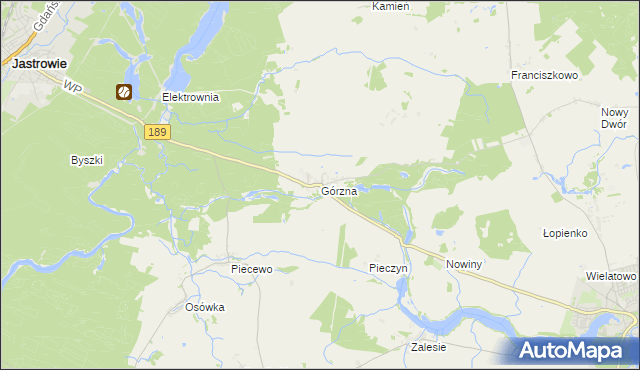 mapa Górzna, Górzna na mapie Targeo