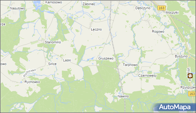 mapa Gruszewo, Gruszewo na mapie Targeo