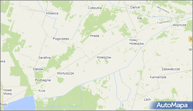 mapa Holeszów, Holeszów na mapie Targeo