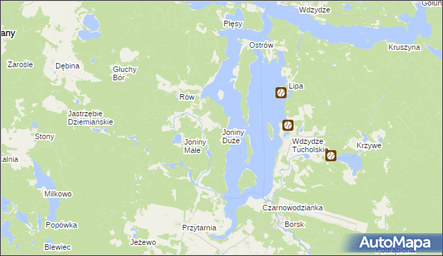 mapa Joniny Duże, Joniny Duże na mapie Targeo