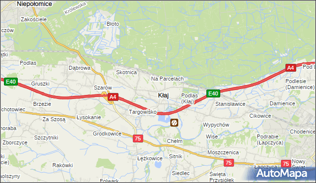 mapa Kłaj, Kłaj na mapie Targeo