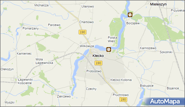 mapa Kłecko, Kłecko na mapie Targeo