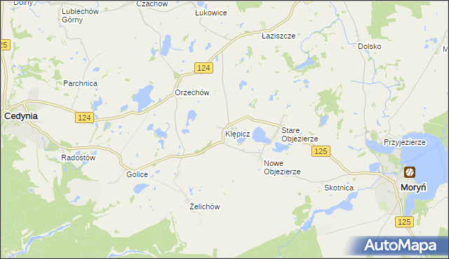 mapa Klępicz, Klępicz na mapie Targeo