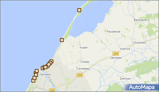 mapa Kopań, Kopań na mapie Targeo