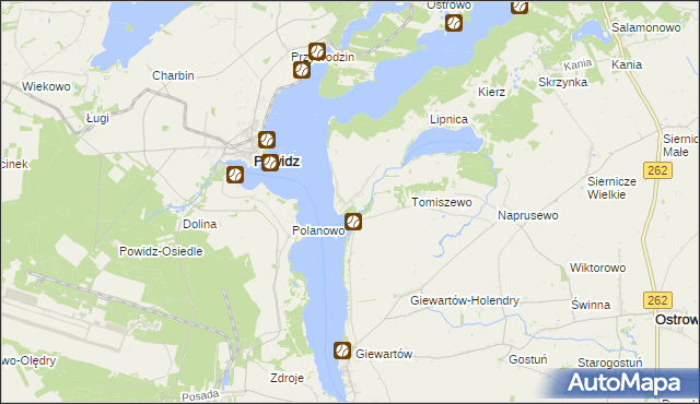 mapa Kosewo gmina Ostrowite, Kosewo gmina Ostrowite na mapie Targeo