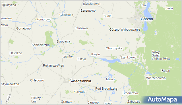 mapa Księte, Księte na mapie Targeo