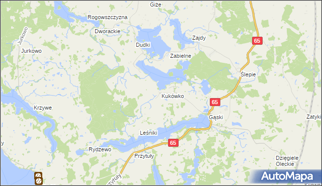 mapa Kukówko, Kukówko na mapie Targeo