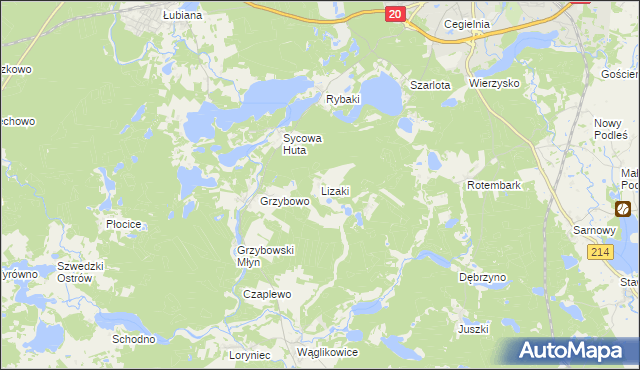 mapa Lizaki, Lizaki na mapie Targeo