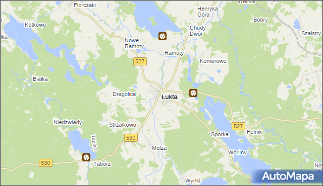 mapa Łukta, Łukta na mapie Targeo