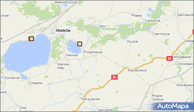 mapa Maniów Wielki, Maniów Wielki na mapie Targeo