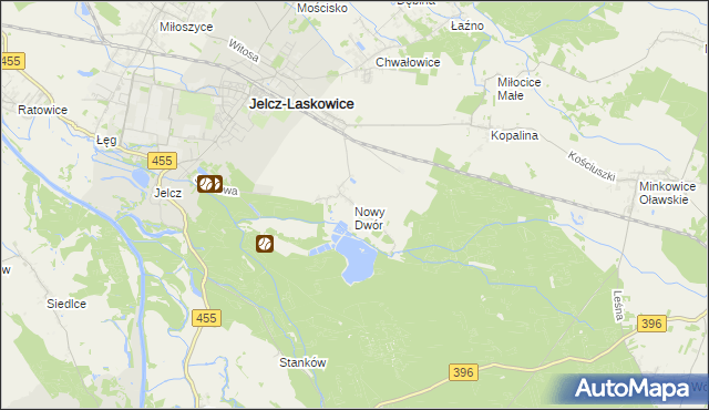 mapa Nowy Dwór gmina Jelcz-Laskowice, Nowy Dwór gmina Jelcz-Laskowice na mapie Targeo