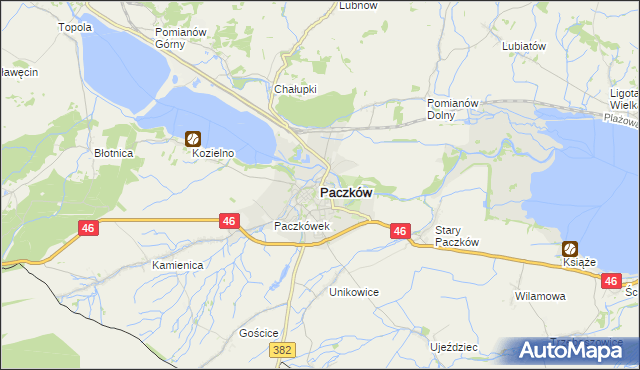 mapa Paczków powiat nyski, Paczków powiat nyski na mapie Targeo