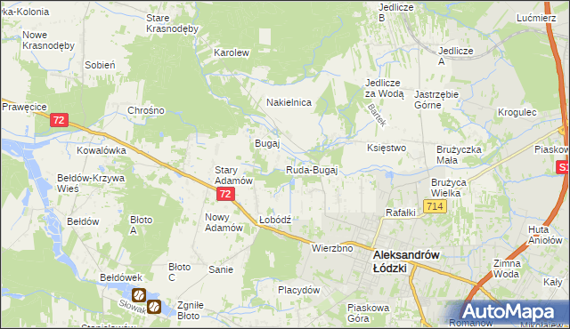 mapa Ruda-Bugaj, Ruda-Bugaj na mapie Targeo