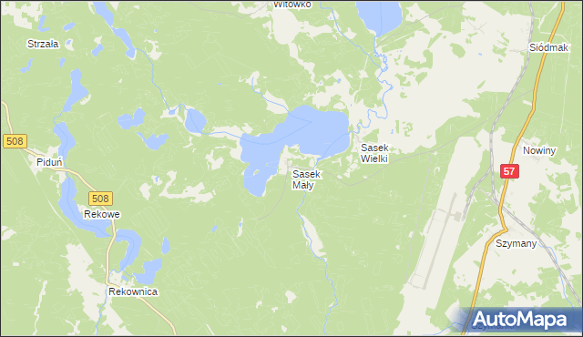 mapa Sasek Mały, Sasek Mały na mapie Targeo