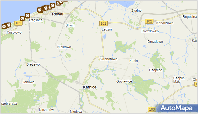 mapa Skrobotowo, Skrobotowo na mapie Targeo