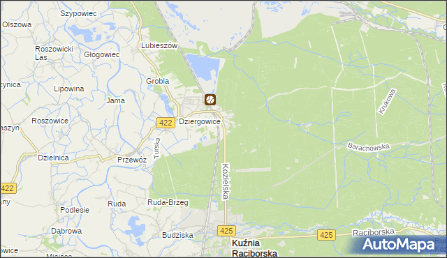 mapa Solarnia gmina Bierawa, Solarnia gmina Bierawa na mapie Targeo