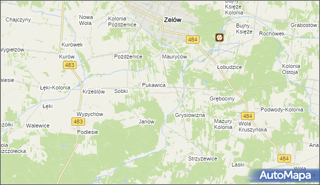 mapa Sromutka, Sromutka na mapie Targeo