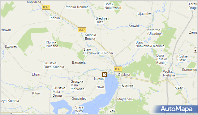 mapa Staw Ujazdowski, Staw Ujazdowski na mapie Targeo