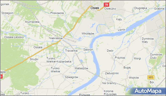 mapa Sworoń, Sworoń na mapie Targeo