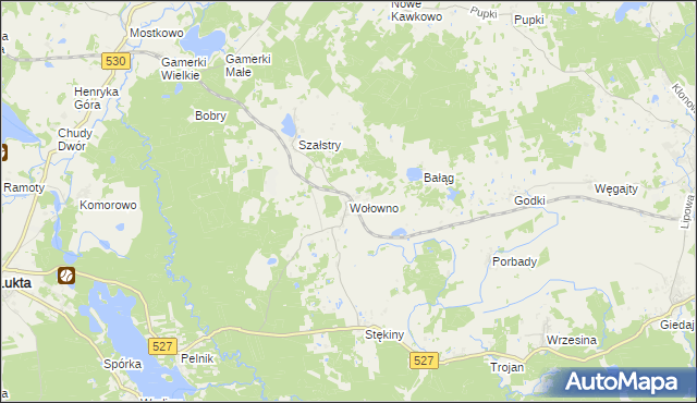 mapa Wołowno, Wołowno na mapie Targeo