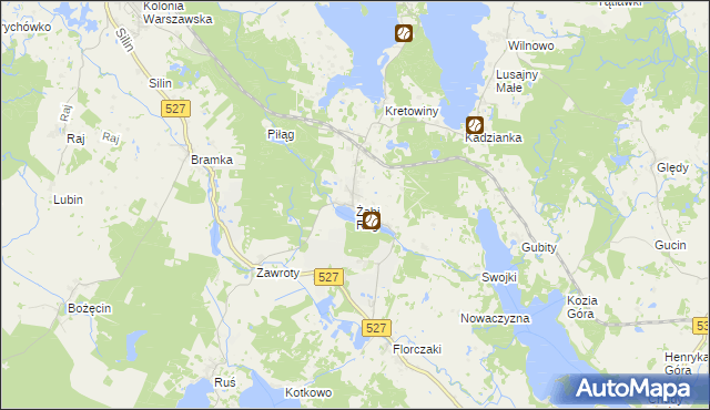 mapa Żabi Róg, Żabi Róg na mapie Targeo