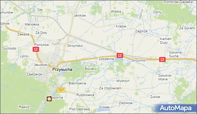 mapa Zbożenna, Zbożenna na mapie Targeo