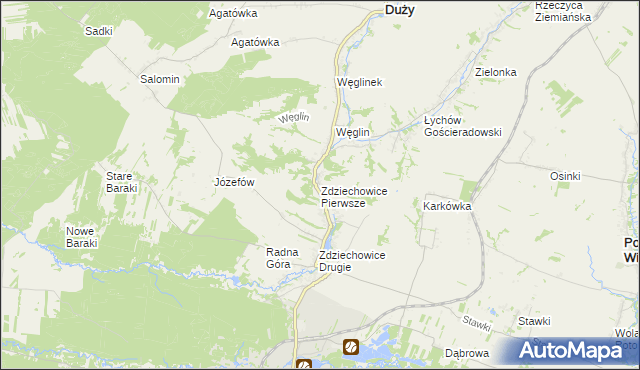 mapa Zdziechowice Pierwsze, Zdziechowice Pierwsze na mapie Targeo