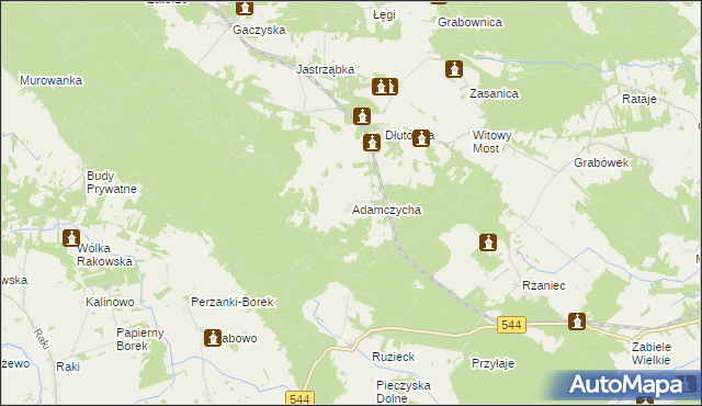 mapa Adamczycha, Adamczycha na mapie Targeo