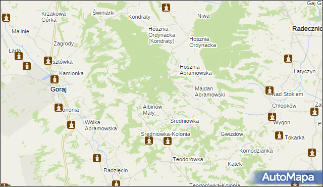 mapa Albinów Duży, Albinów Duży na mapie Targeo