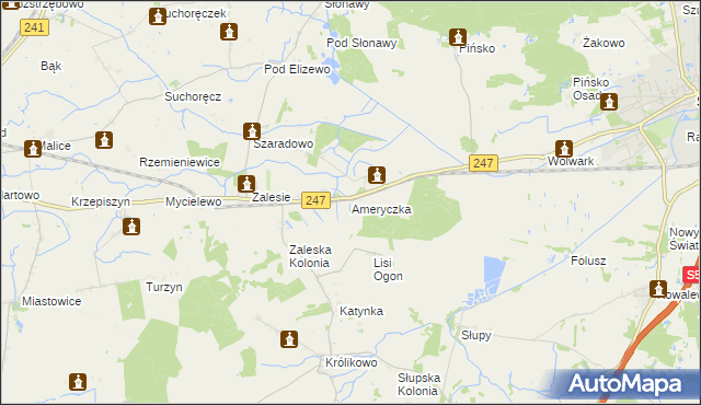 mapa Ameryczka, Ameryczka na mapie Targeo