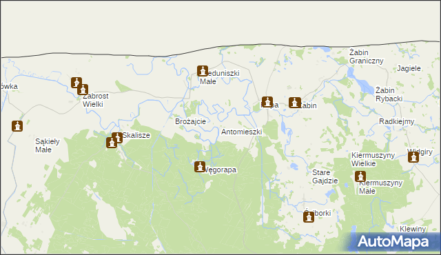 mapa Antomieszki, Antomieszki na mapie Targeo