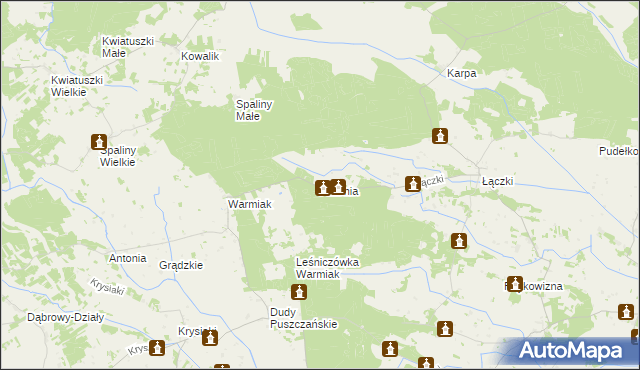 mapa Antonia gmina Łyse, Antonia gmina Łyse na mapie Targeo