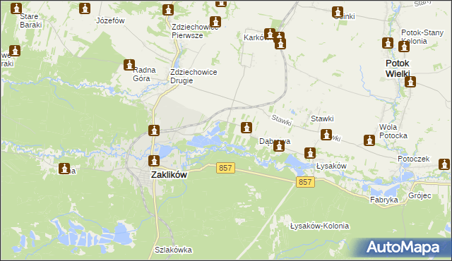 mapa Antoniówka gmina Zaklików, Antoniówka gmina Zaklików na mapie Targeo