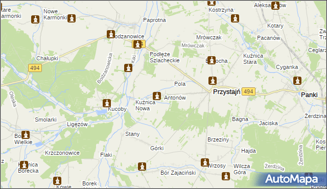 mapa Antonów, Antonów na mapie Targeo