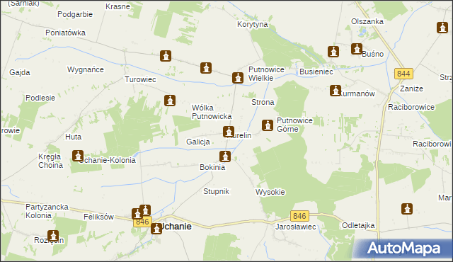 mapa Aurelin, Aurelin na mapie Targeo