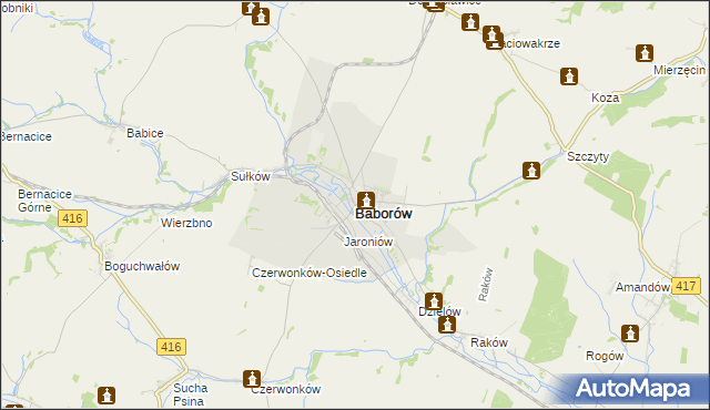 mapa Baborów, Baborów na mapie Targeo