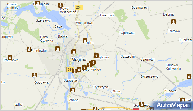 mapa Bąbowo, Bąbowo na mapie Targeo