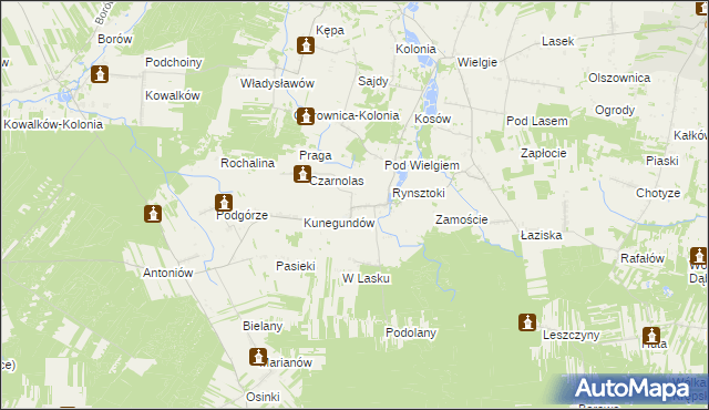 mapa Bąkowa, Bąkowa na mapie Targeo