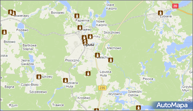 mapa Bałachy, Bałachy na mapie Targeo