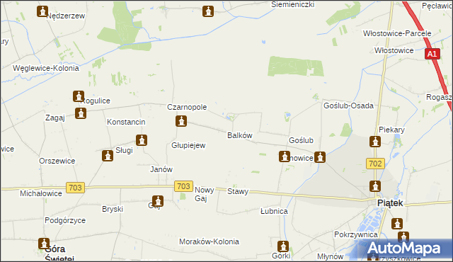 mapa Balków, Balków na mapie Targeo