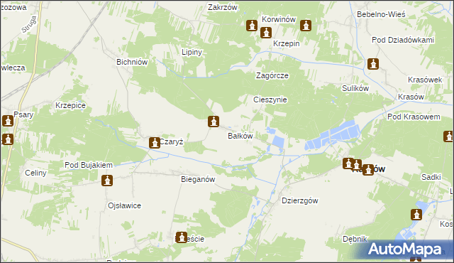 mapa Bałków, Bałków na mapie Targeo