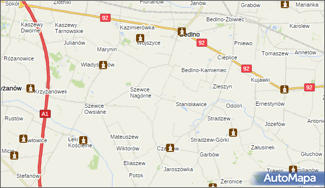 mapa Baranowizna, Baranowizna na mapie Targeo