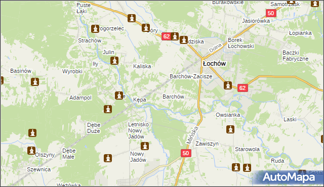 mapa Barchów, Barchów na mapie Targeo