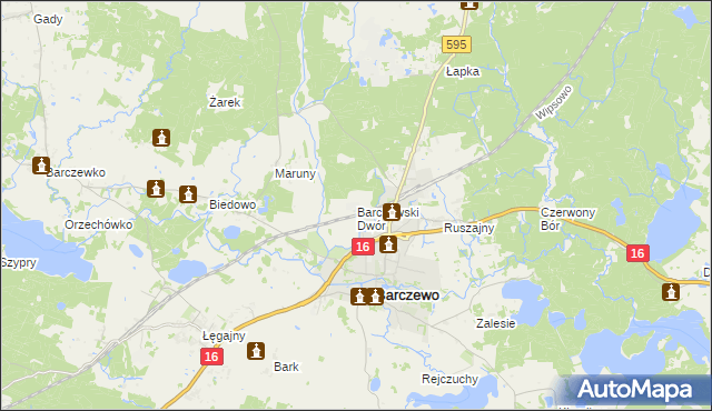 mapa Barczewski Dwór, Barczewski Dwór na mapie Targeo