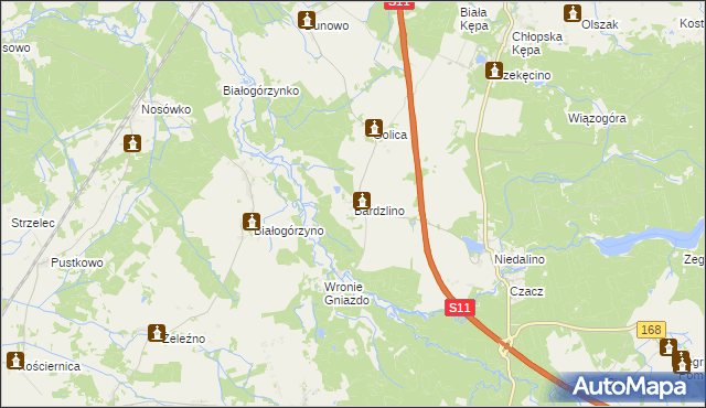 mapa Bardzlino, Bardzlino na mapie Targeo