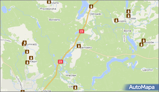 mapa Barnówko, Barnówko na mapie Targeo